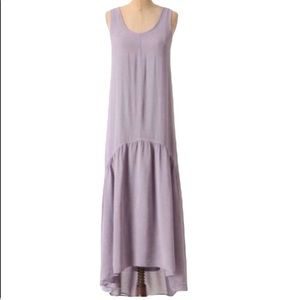 Anthropologie Left of Center Lavender Maxi Dress